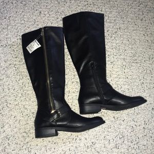 White Mountain Leyden Black Riding Boots